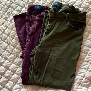 2 Pair of Old Navy Colored Jeans